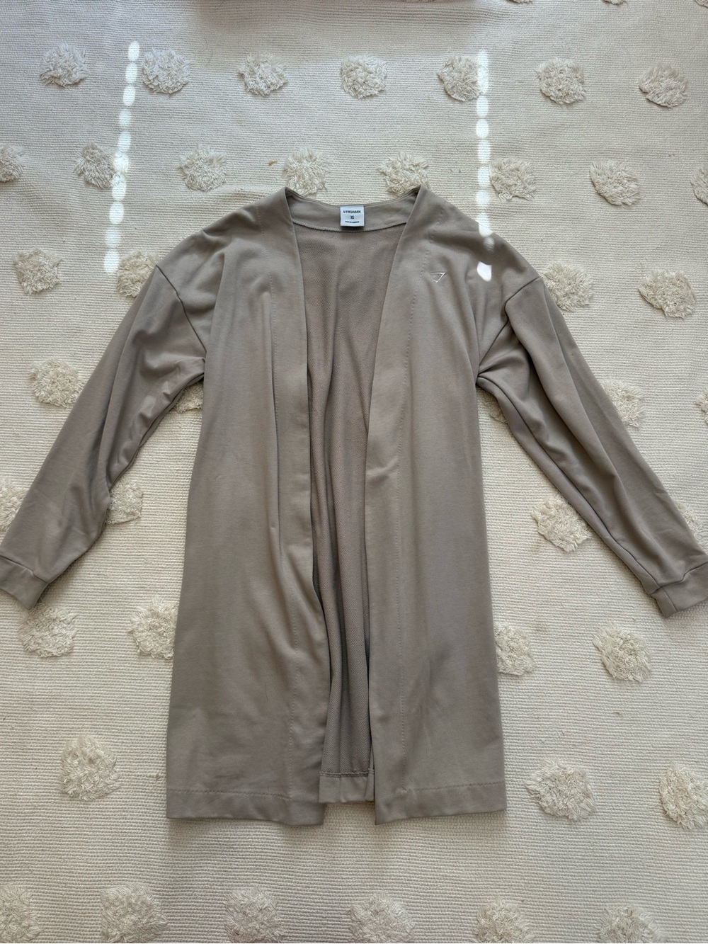 Gymshark x Whitney Simmons Rest Day Open Front Cardigan | XS | Tan